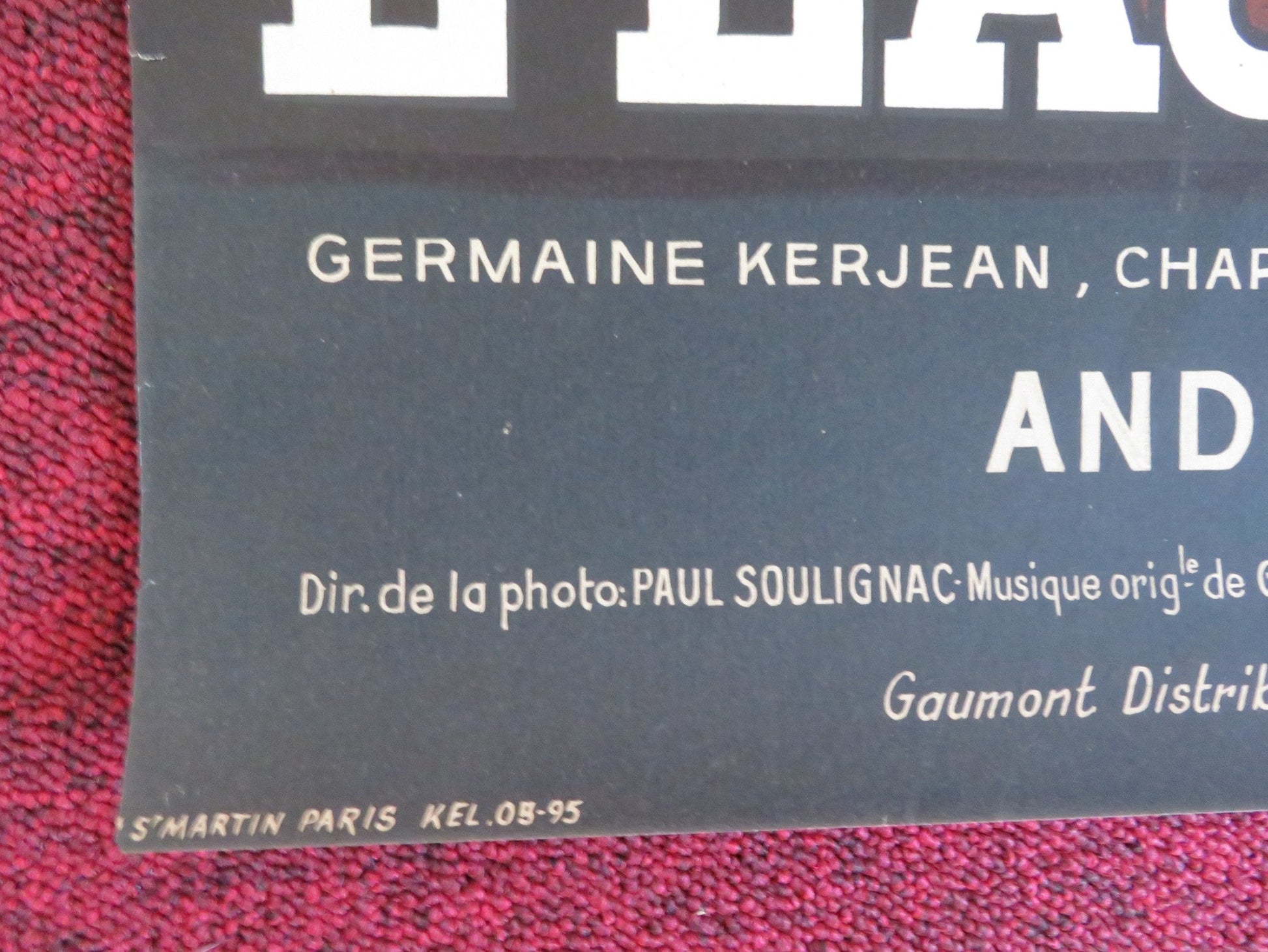 L'EAU VIVE FRENCH POSTER ROLLED PASCALE AUDRET CHARLES BLAVETTE 1958 Rendezvous Cinema Movie posters