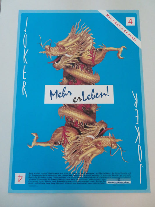 LEBEN WETTBEWERB FROM HAMBURG - MANHEIMER GERMAN POSTER ROLLED Movie posters