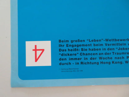 LEBEN WETTBEWERB FROM HAMBURG - MANHEIMER GERMAN POSTER ROLLED Movie posters