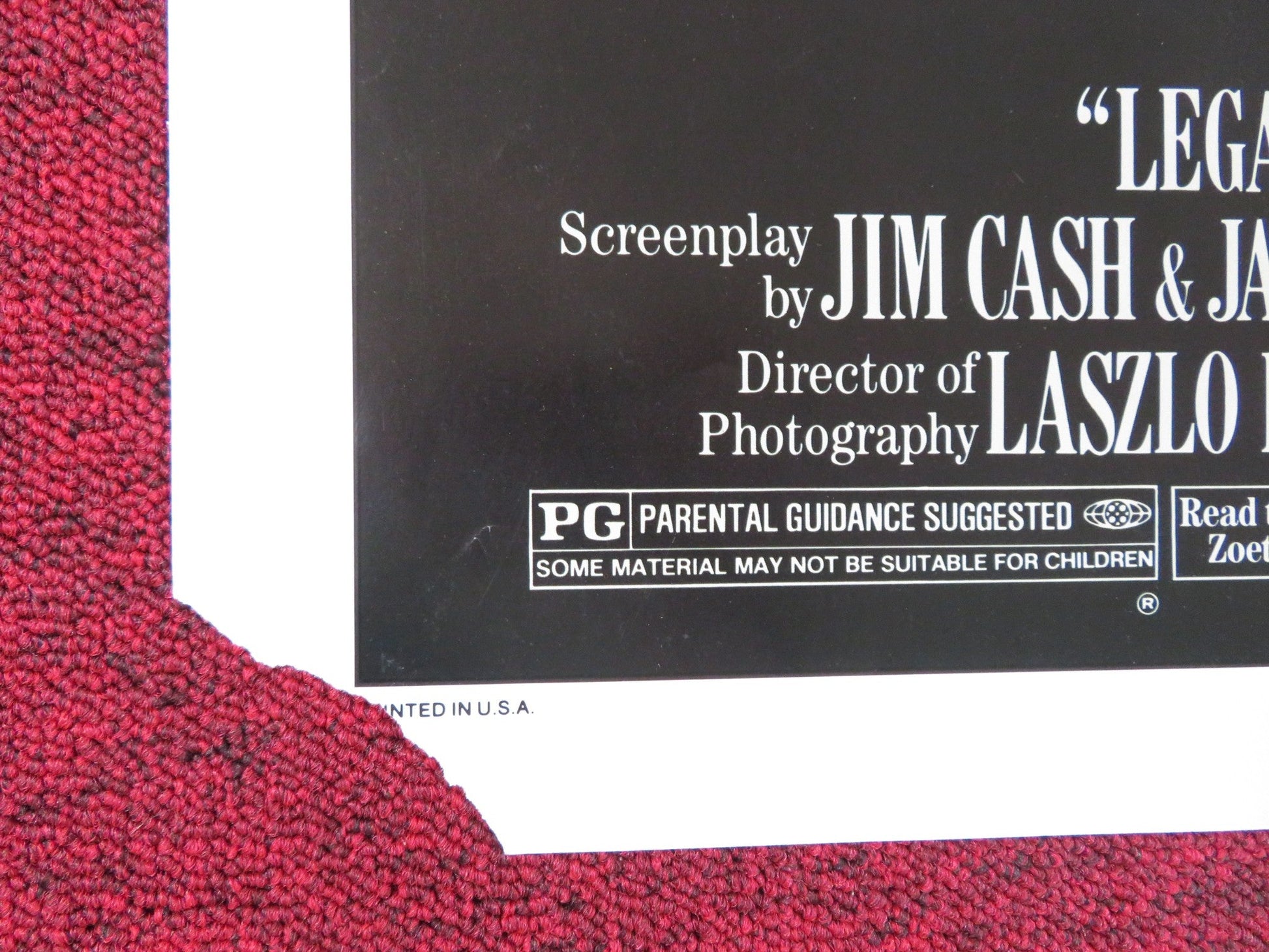 LEGAL EAGLES - B FOLDED US ONE SHEET POSTER ROBERT REDFORD DEBRA WINGER 1986 Rendezvous Cinema Movie posters