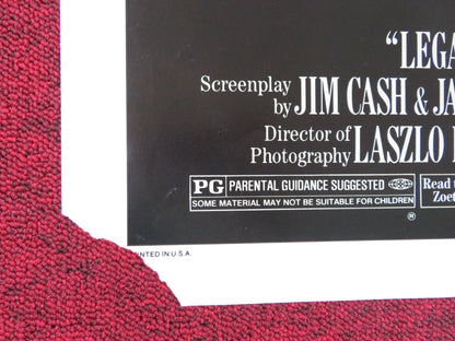 LEGAL EAGLES - B FOLDED US ONE SHEET POSTER ROBERT REDFORD DEBRA WINGER 1986 Rendezvous Cinema Movie posters