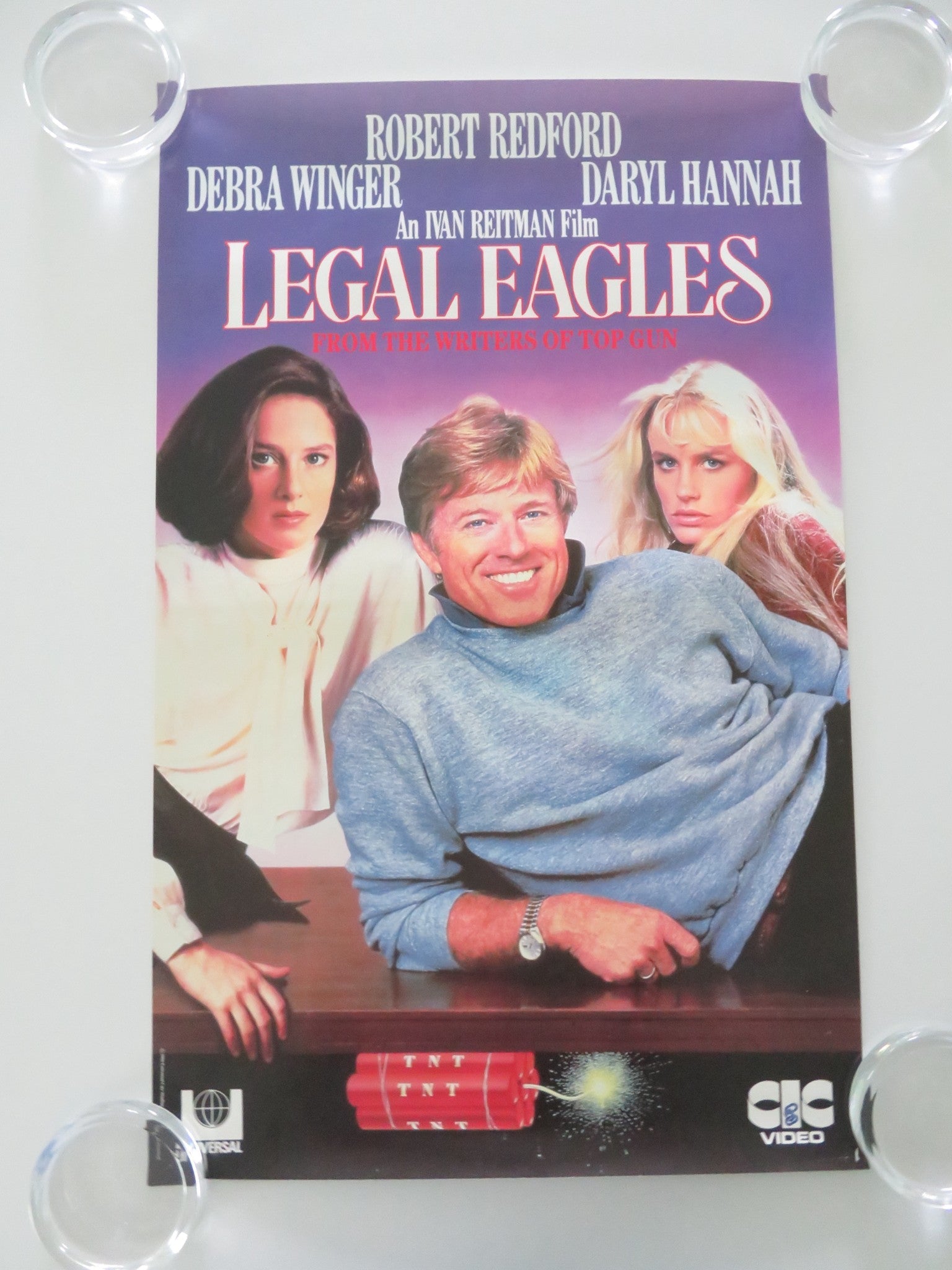 LEGAL EAGLES VHS VIDEO POSTER ROBERT REDFORD DEBRA WINGER DARYL HANNAH 1986 Movie posters