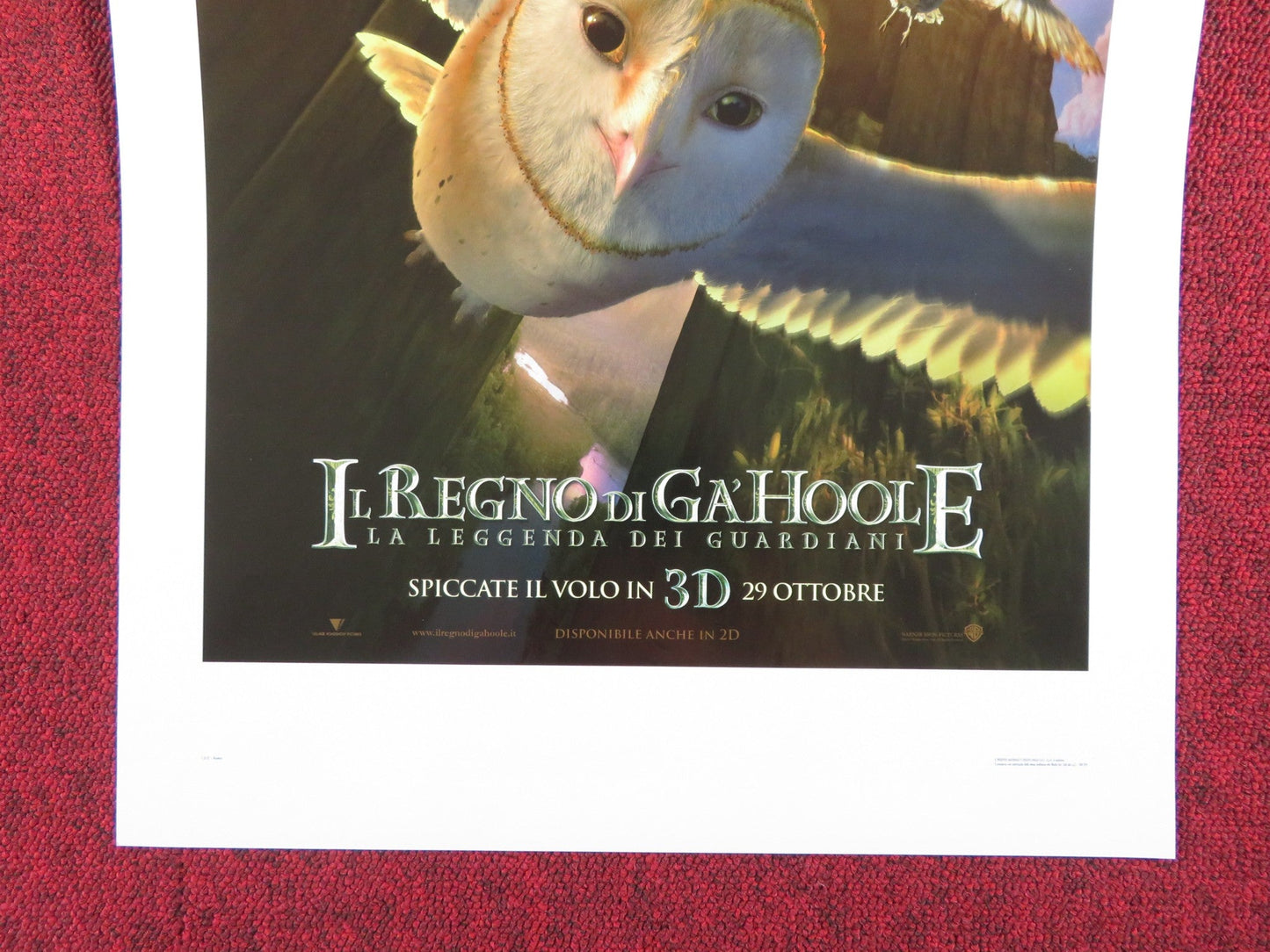 LEGEND OF THE GUARDIANS: THE OWLS OF GA'HOOLE ITALIAN LOCANDINA POSTER 2010 Rendezvous Cinema Movie posters