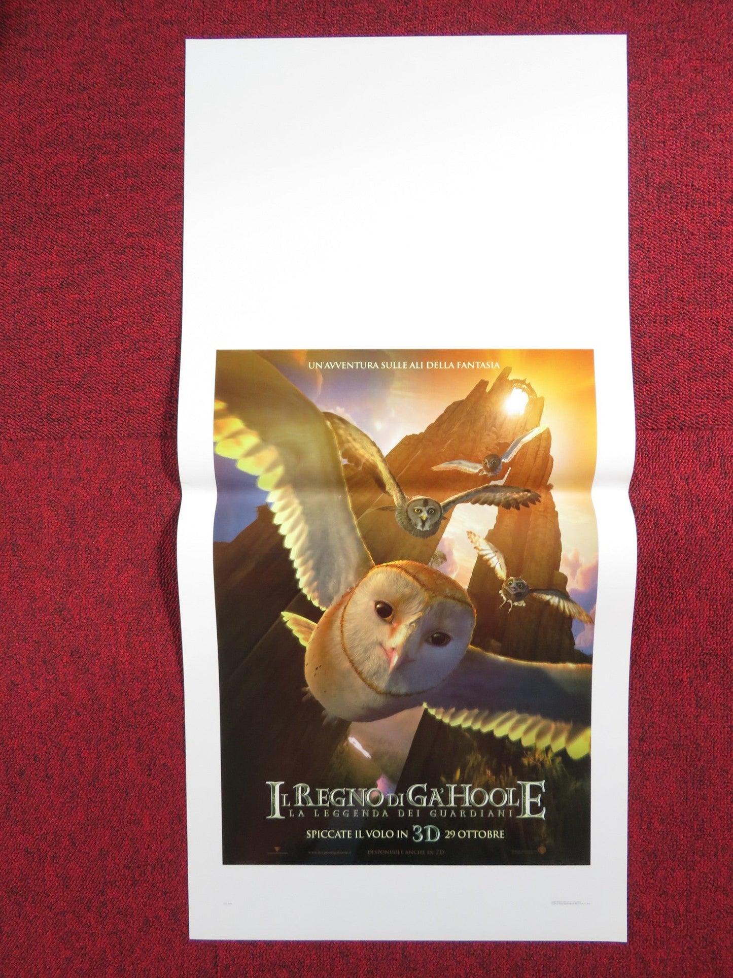 LEGEND OF THE GUARDIANS: THE OWLS OF GA'HOOLE ITALIAN LOCANDINA POSTER 2010 Rendezvous Cinema Movie posters