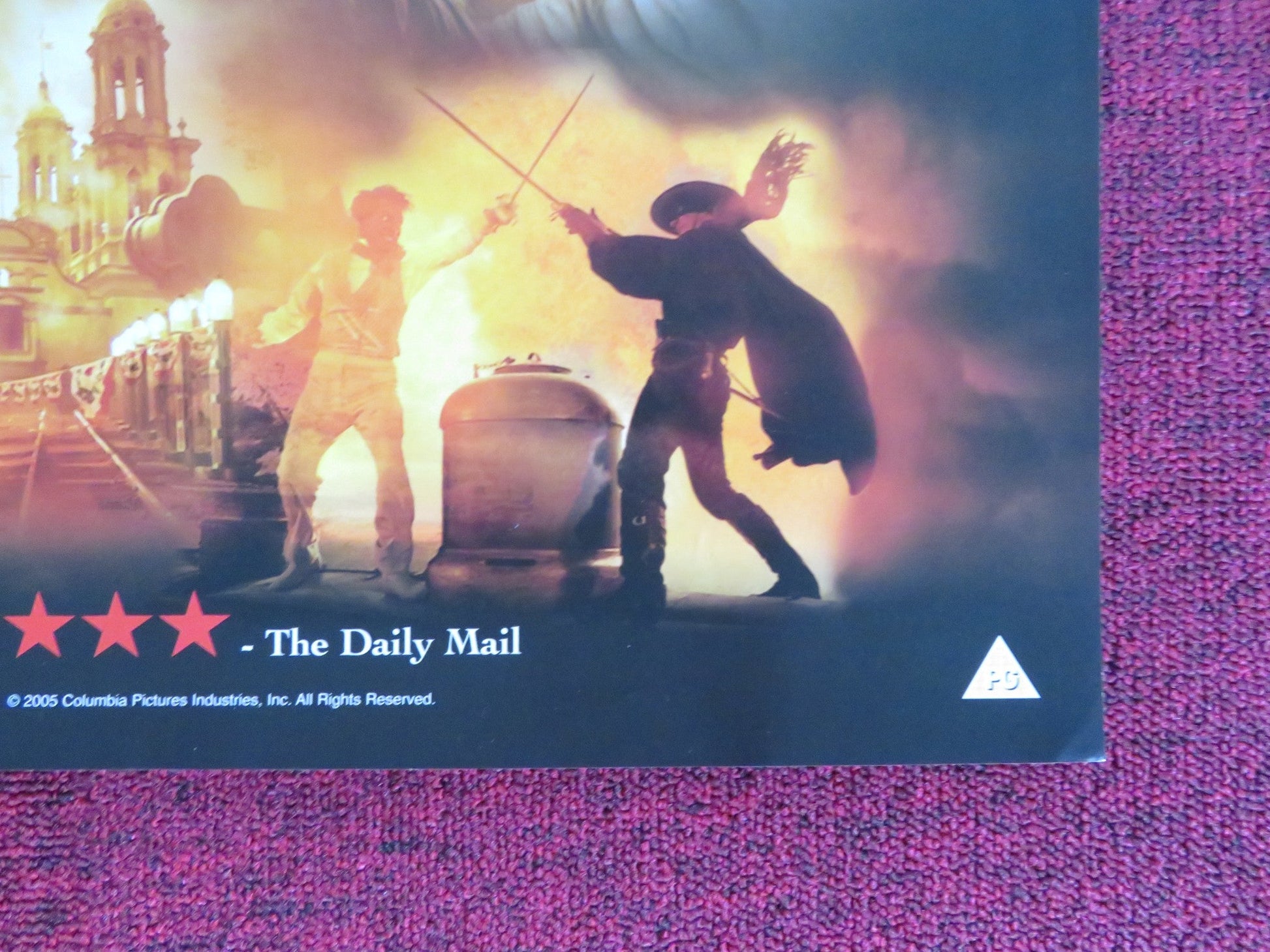 LEGEND OF ZORRO VHS VIDEO POSTER ANTONIO BANDERAS CATHERINE ZETA - JONES 2005 Rendezvous Cinema Movie posters