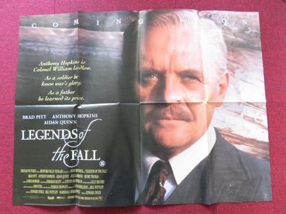 LEGENDS OF THE FALL - B UK QUAD POSTER FOLDED ANTHONY HOPKINS BRAD PITT 1994 Rendezvous Cinema Movie posters