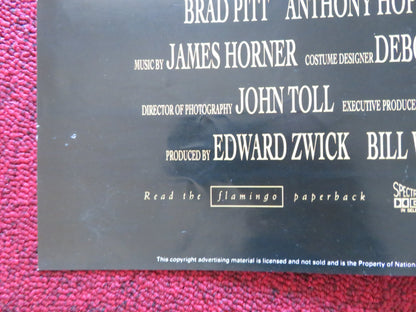 LEGENDS OF THE FALL - B UK QUAD POSTER FOLDED ANTHONY HOPKINS BRAD PITT 1994 Rendezvous Cinema Movie posters