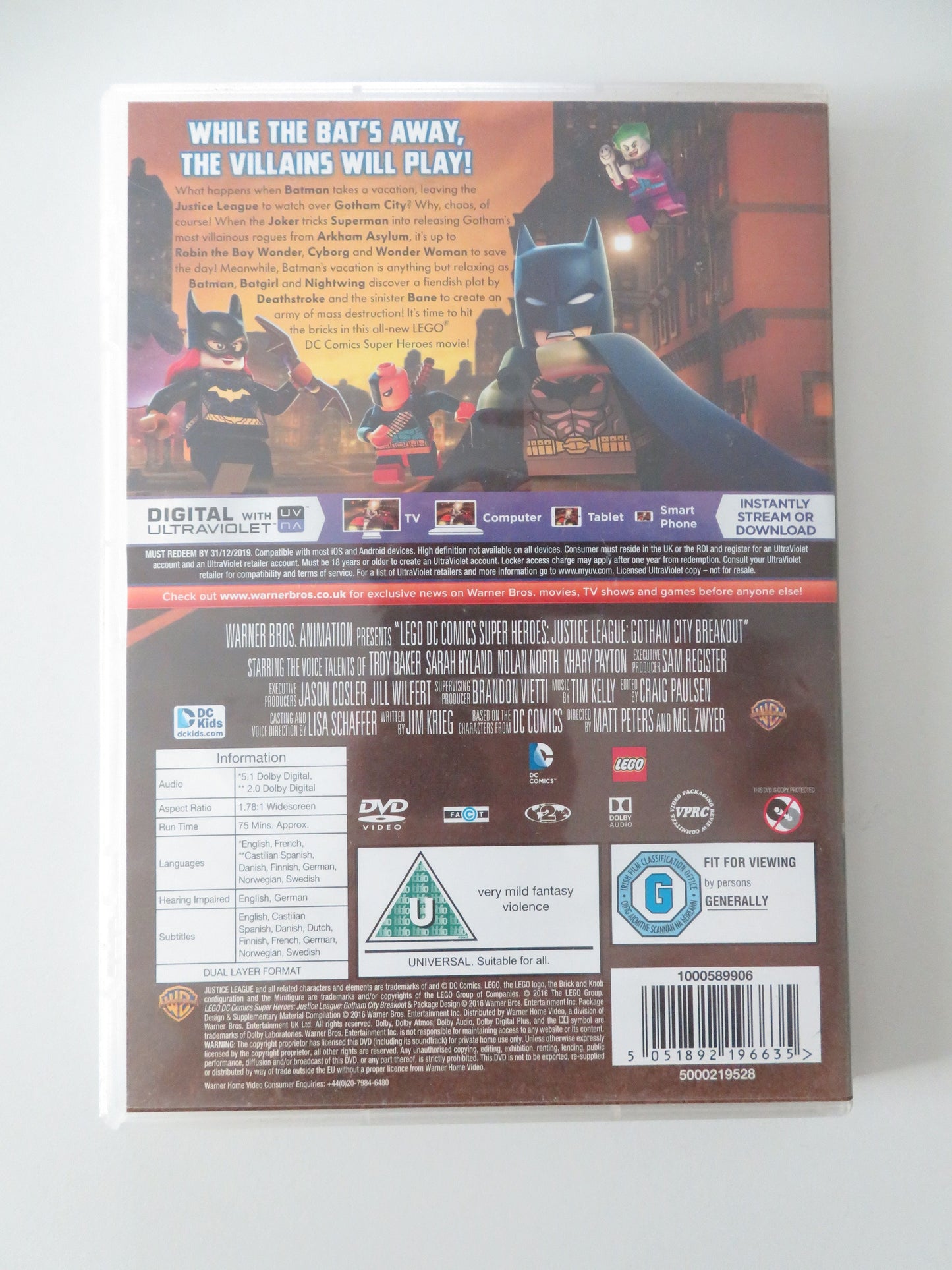 Lego DC Comics Superheroes: Justice League Gotham City Breakout (DVD) Region 2 Movie posters