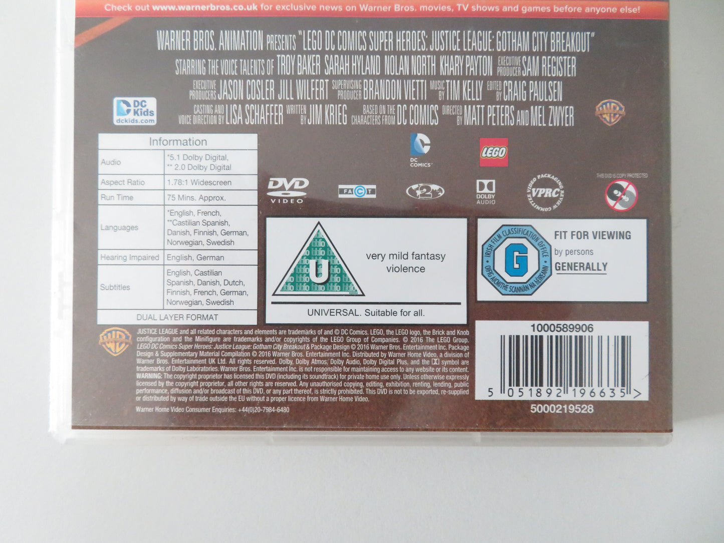 Lego DC Comics Superheroes: Justice League Gotham City Breakout (DVD) Region 2 Movie posters