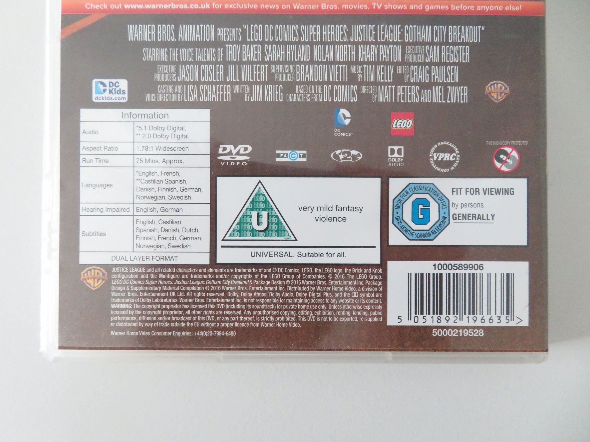 Lego DC Comics Superheroes: Justice League Gotham City Breakout (DVD) Region 2 Movie posters