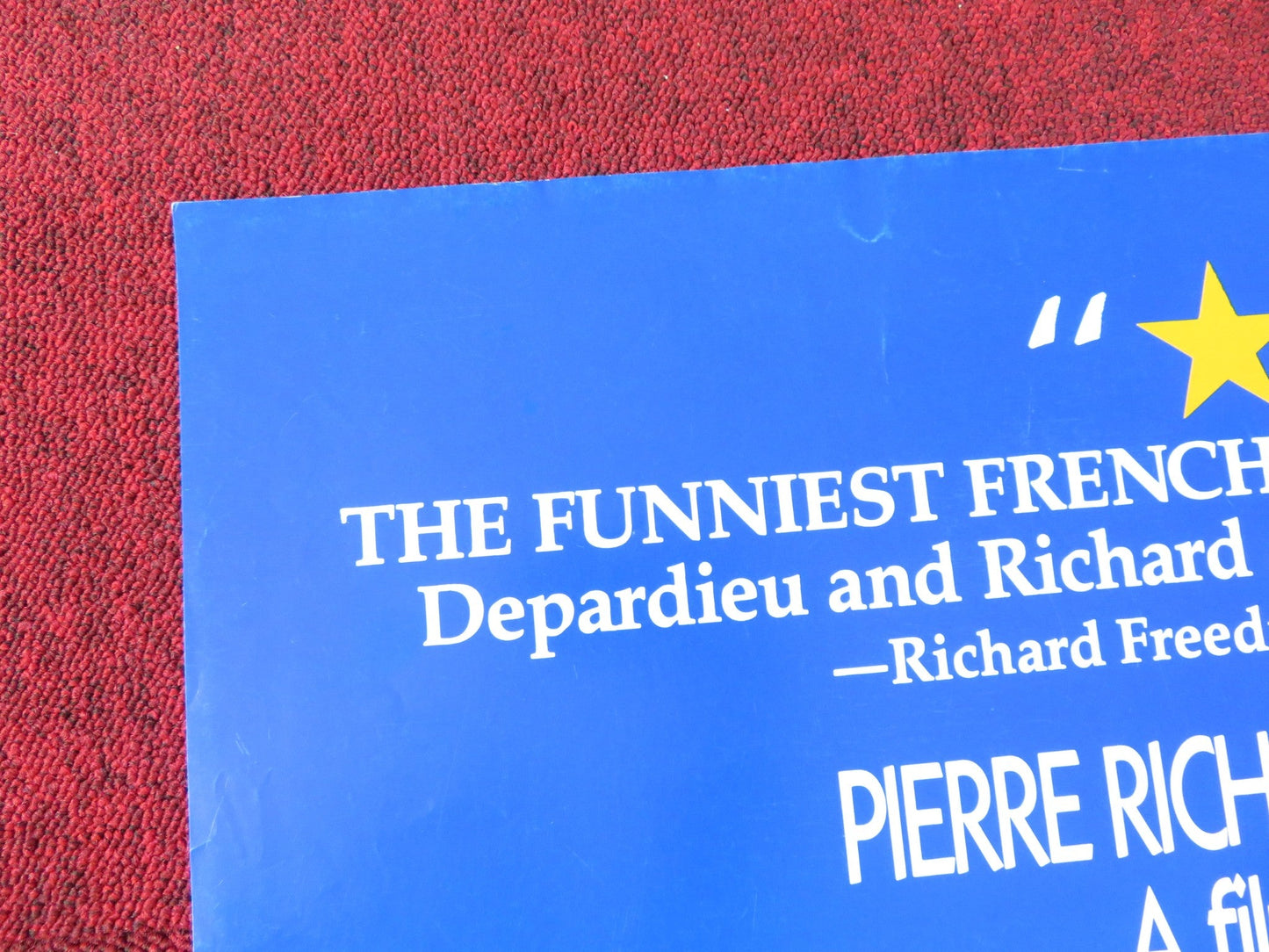 LES COMPERES FOLDED US ONE SHEET POSTER PIERRE RICHARD GERARD DEPARDIEU 1984 Rendezvous Cinema Movie posters