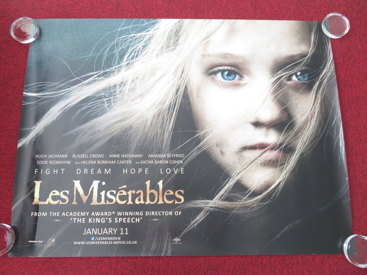 Les Misérables - C UK Quad Rolled Poster Hugh Jackman Russell Crowe 2012 Movie posters