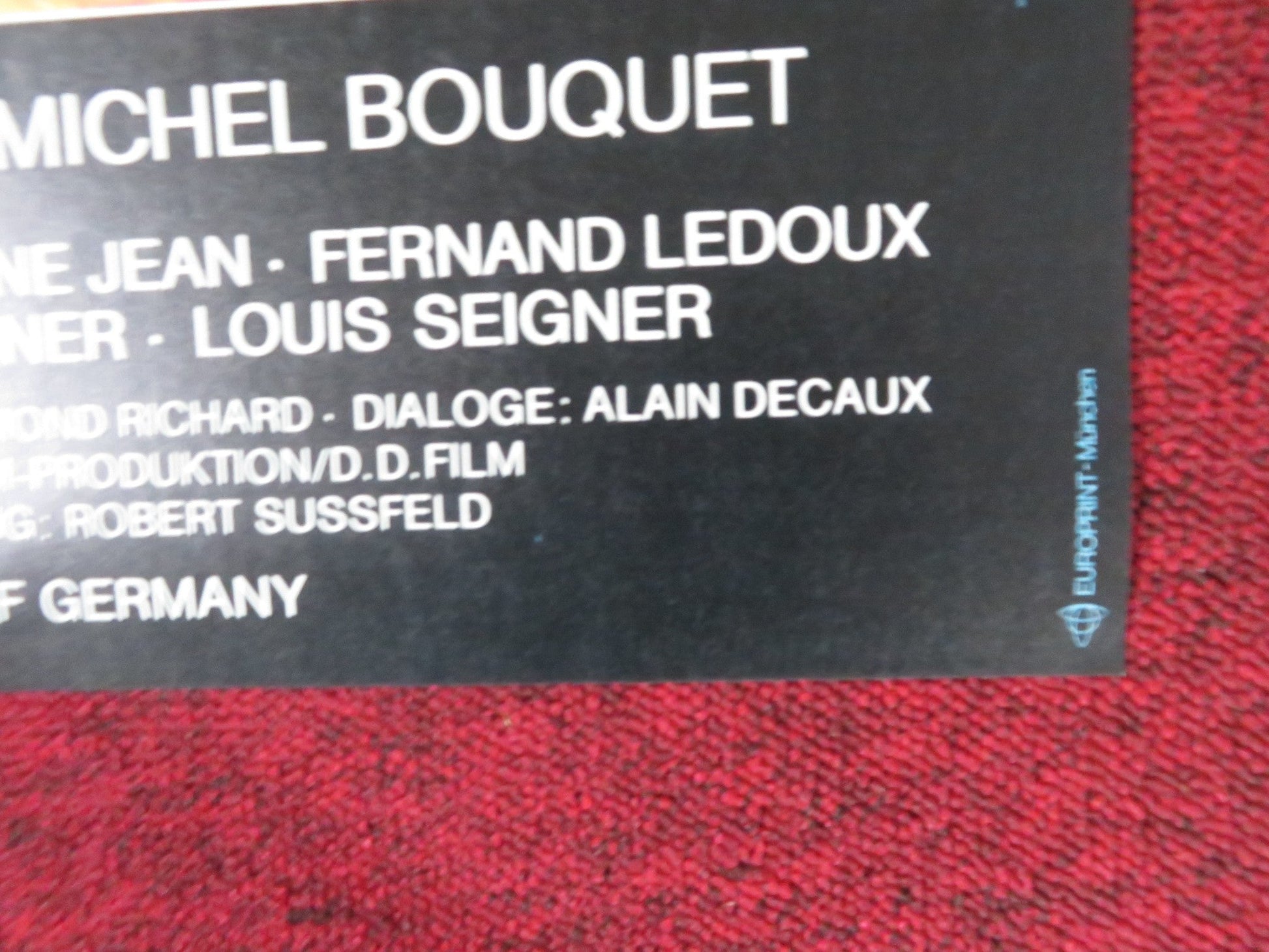 LES MISERABLES GERMAN A1 POSTER FOLDED LINO VENTURA JEAN CARMET 1983 Rendezvous Cinema Movie posters