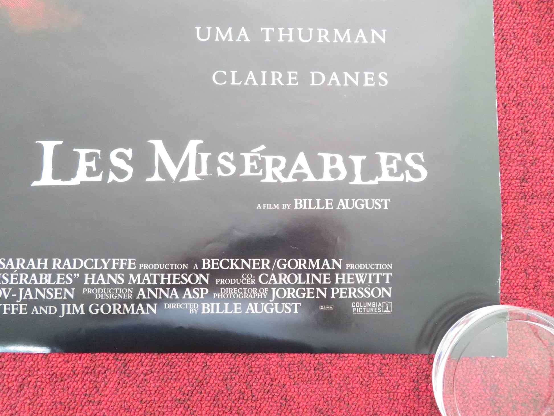 LES MISERABLES US ONE SHEET ROLLED POSTER LIAM NEESON GEOFFREY RUSH 1998 Movie posters