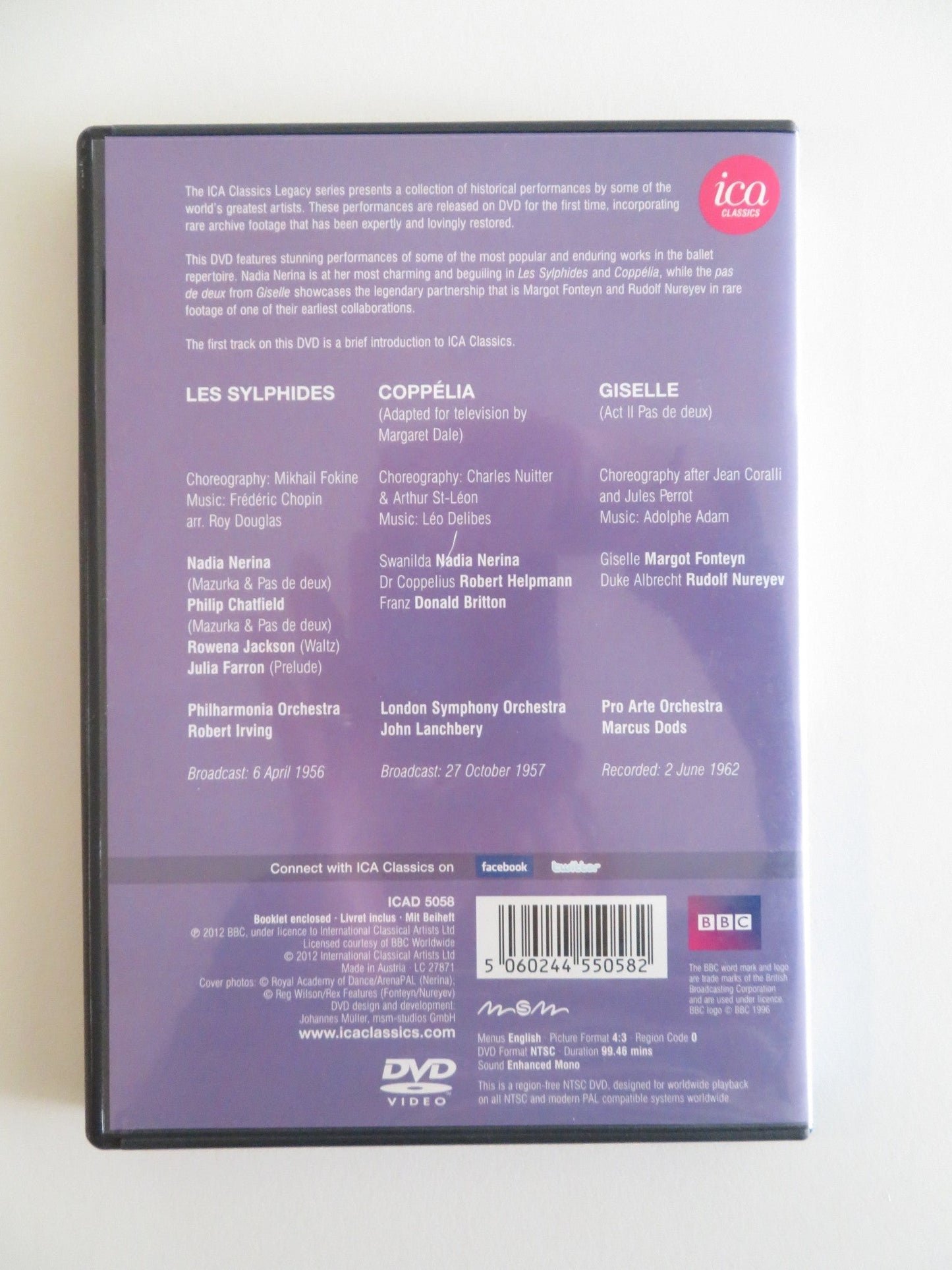 LES SYLPHIDES - COPPELIA - GISELLE (DVD) BBC NADIA NERINA 2012 REGION 0 Rendezvous Cinema Movie posters