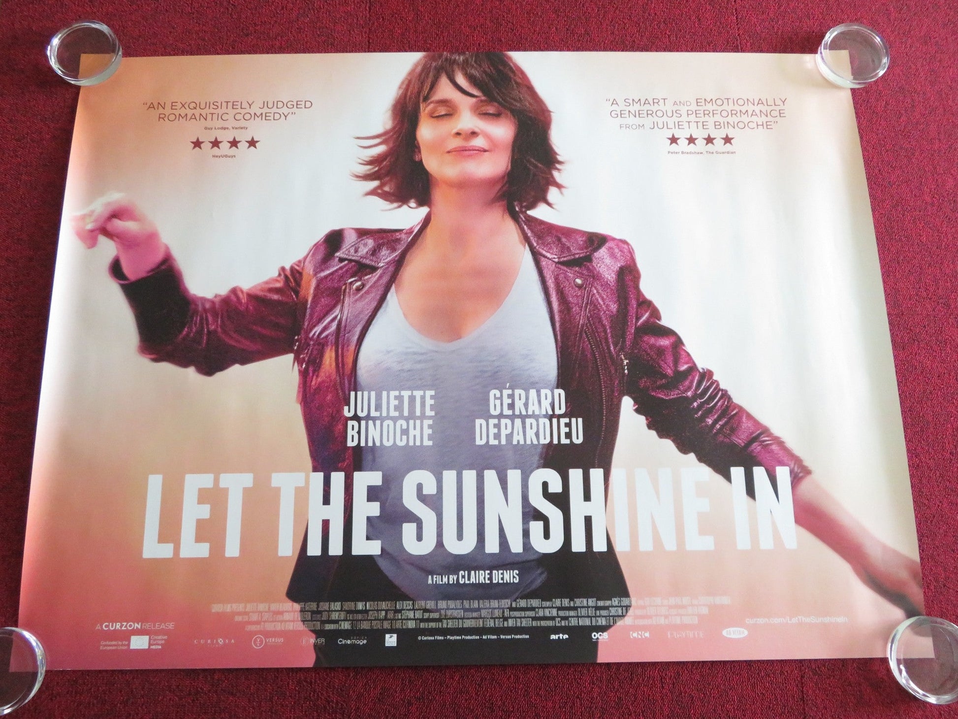 LET THE SUNSHINE IN UK QUAD ROLLED POSTER JULIETTE BINOCHE XAVIER BEAUVOIS 2017 Rendezvous Cinema Movie posters