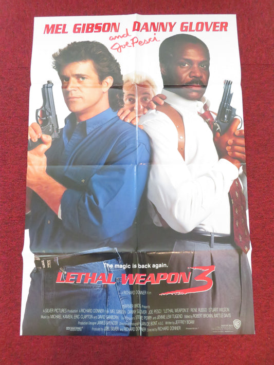 Lethal Weapon 3 - Advance Folded US One Sheet Poster Mel Gibson D. Glover 1992 Movie posters