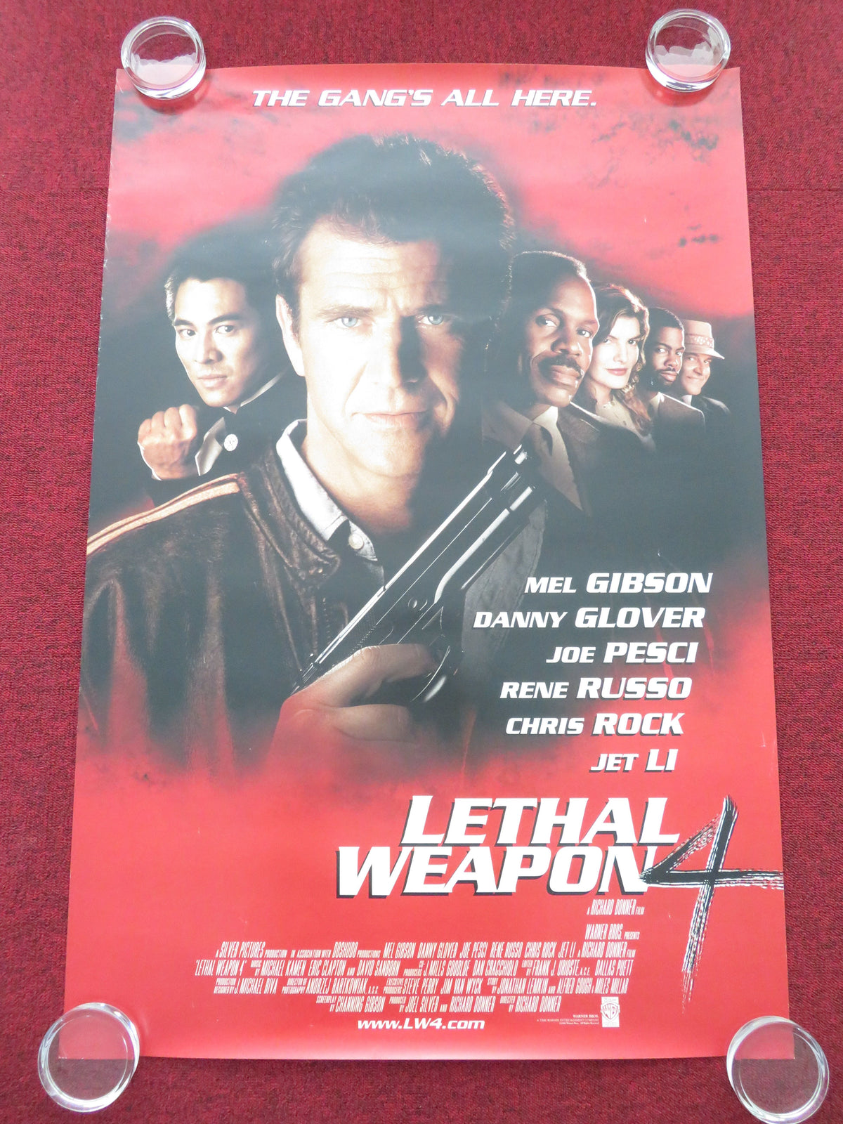 Lethal Weapon 4 - B US One Sheet Rolled Poster Mel Gibson Danny Glover 1998 Movie posters