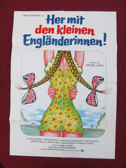 LET'S GET THOSE ENGLISH GIRLS GERMAN A1 POSTER FOLDED REMI LAURENT 1976 Rendezvous Cinema Movie posters