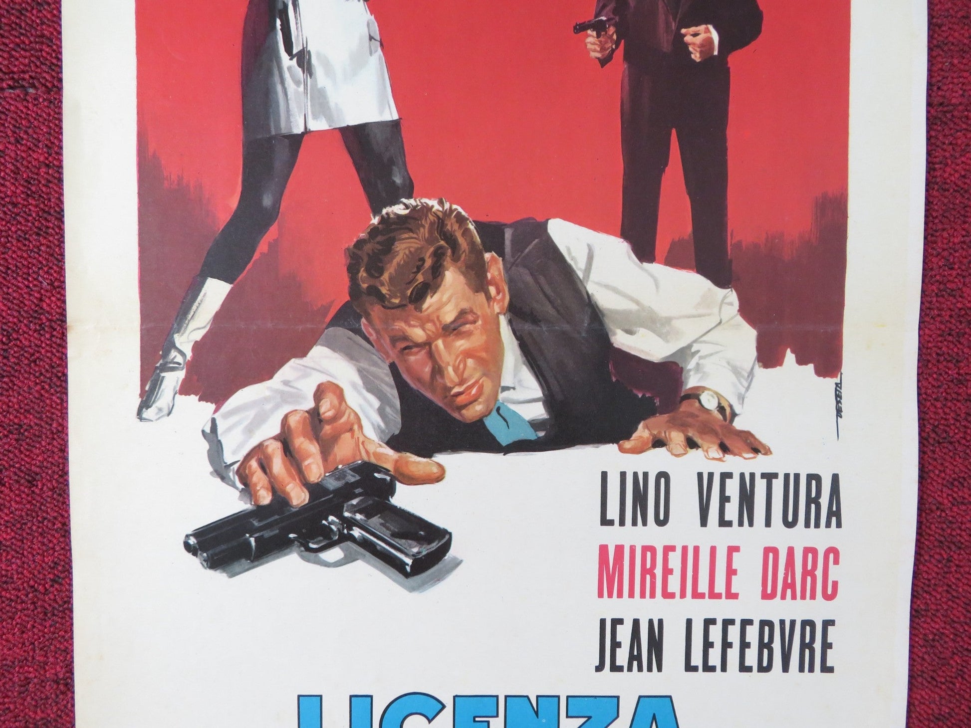 LET'S NOT GET ANGRY ITALIAN LOCANDINA POSTER LINO VENTURA MIREILLE DARC 1967 Rendezvous Cinema Movie posters