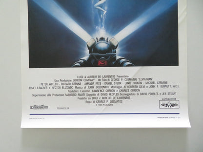 LEVIATHAN ITALIAN LOCANDINA POSTER PETER WELLER RICHARD CRENNA 1989 Movie posters