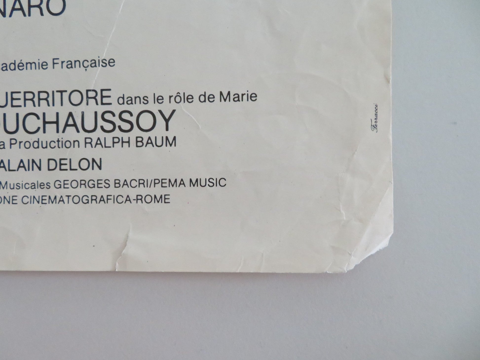 L'HOMME PRESSE FRENCH POSTER ALAIN DELON MIREILLE DARC 1977 Movie posters