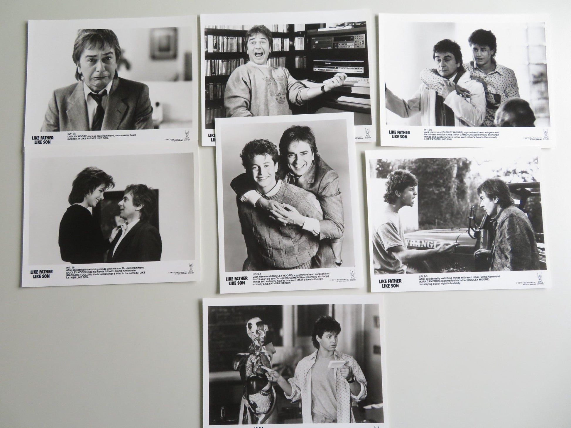 LIKE FATHER LIKE SON MOVIE STILL PHOTO LOT OF 7 DUDLEY MOORE KIRK CAMERON 1987 Movie posters