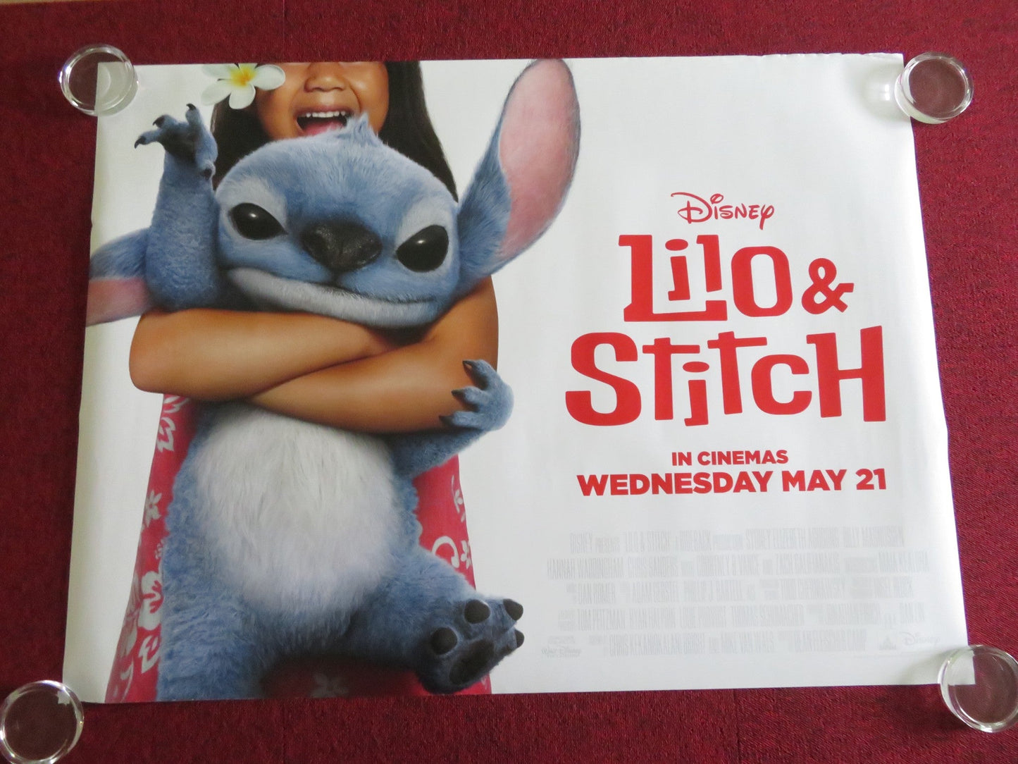 LILO & STITCH - A UK QUAD ROLLED POSTER DISNEY MAIA KEALOHA SYDNEY AGUDONG 2025 Movie posters