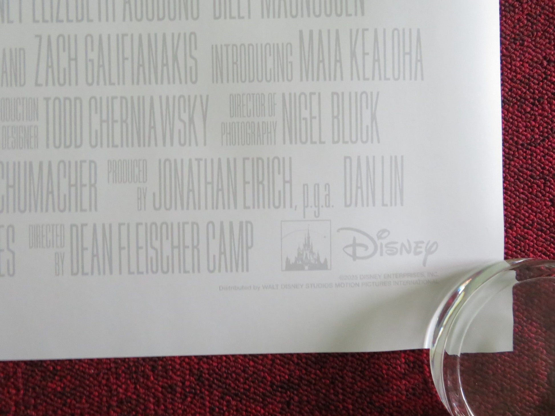 LILO & STITCH - A UK QUAD ROLLED POSTER DISNEY MAIA KEALOHA SYDNEY AGUDONG 2025 Movie posters
