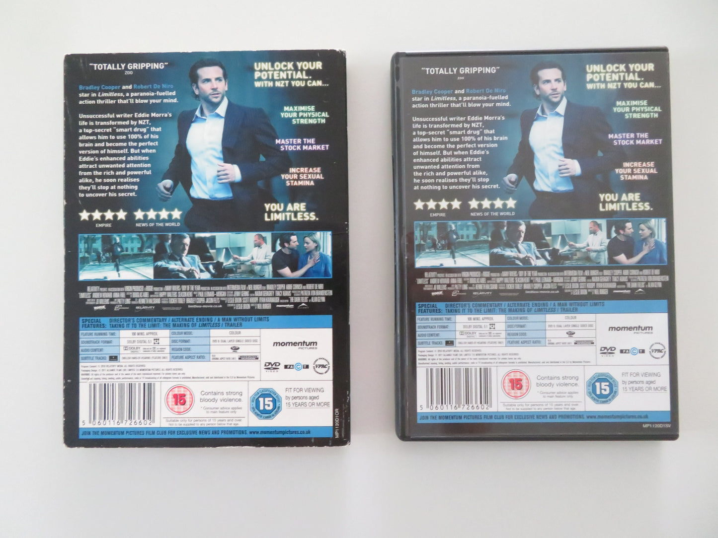 Limitless (DVD) Bradley Cooper Anna Friel Robert De Niro 2011 Region 2 Movie posters