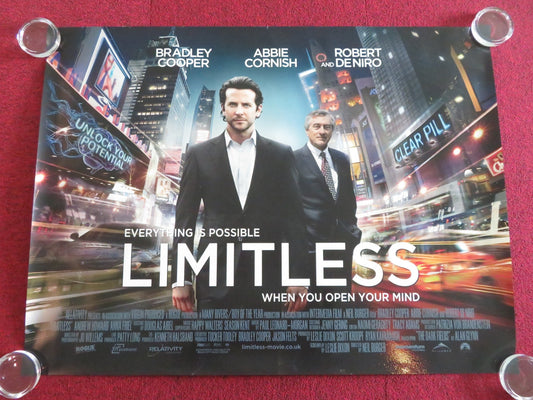 LIMITLESS UK QUAD ROLLED POSTER BRADLEY COOPER ROBERT DE NIRO 2011 - Rendezvous Cinema