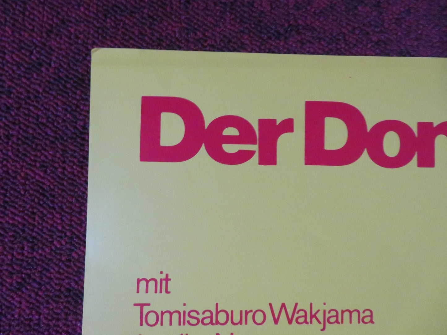 LING FUNG DAS GLORREICHE SCHWERT GERMAN A1 POSTER FOLDED T. WAKAYAMA 1973 Rendezvous Cinema Movie posters