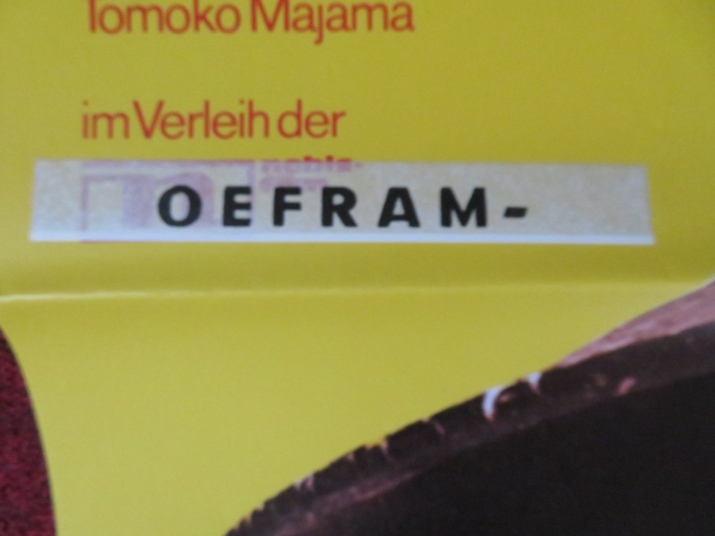 LING FUNG DAS GLORREICHE SCHWERT GERMAN A1 POSTER FOLDED T. WAKAYAMA 1973 Rendezvous Cinema Movie posters