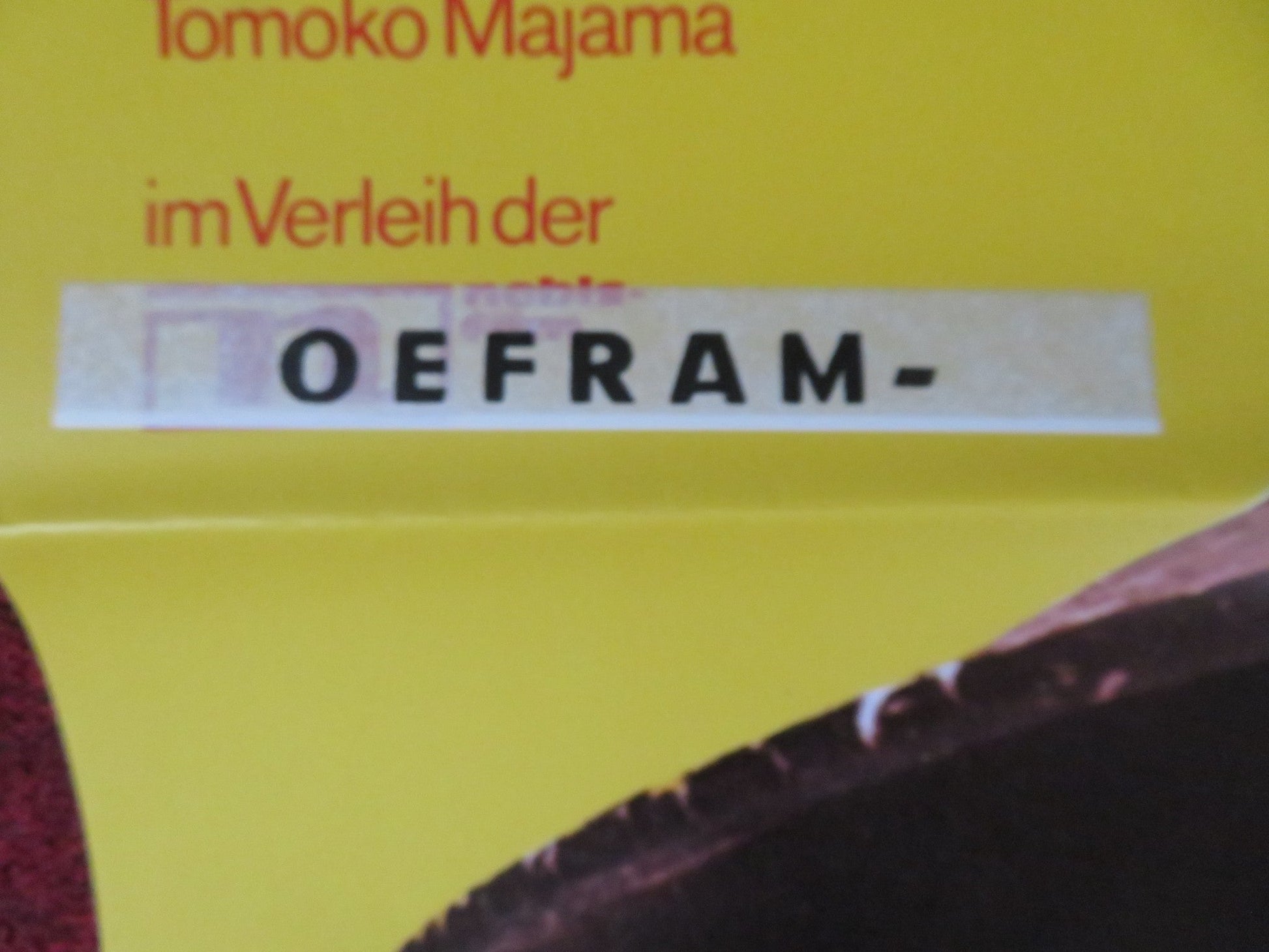 LING FUNG DAS GLORREICHE SCHWERT GERMAN A1 POSTER FOLDED T. WAKAYAMA 1973 Rendezvous Cinema Movie posters