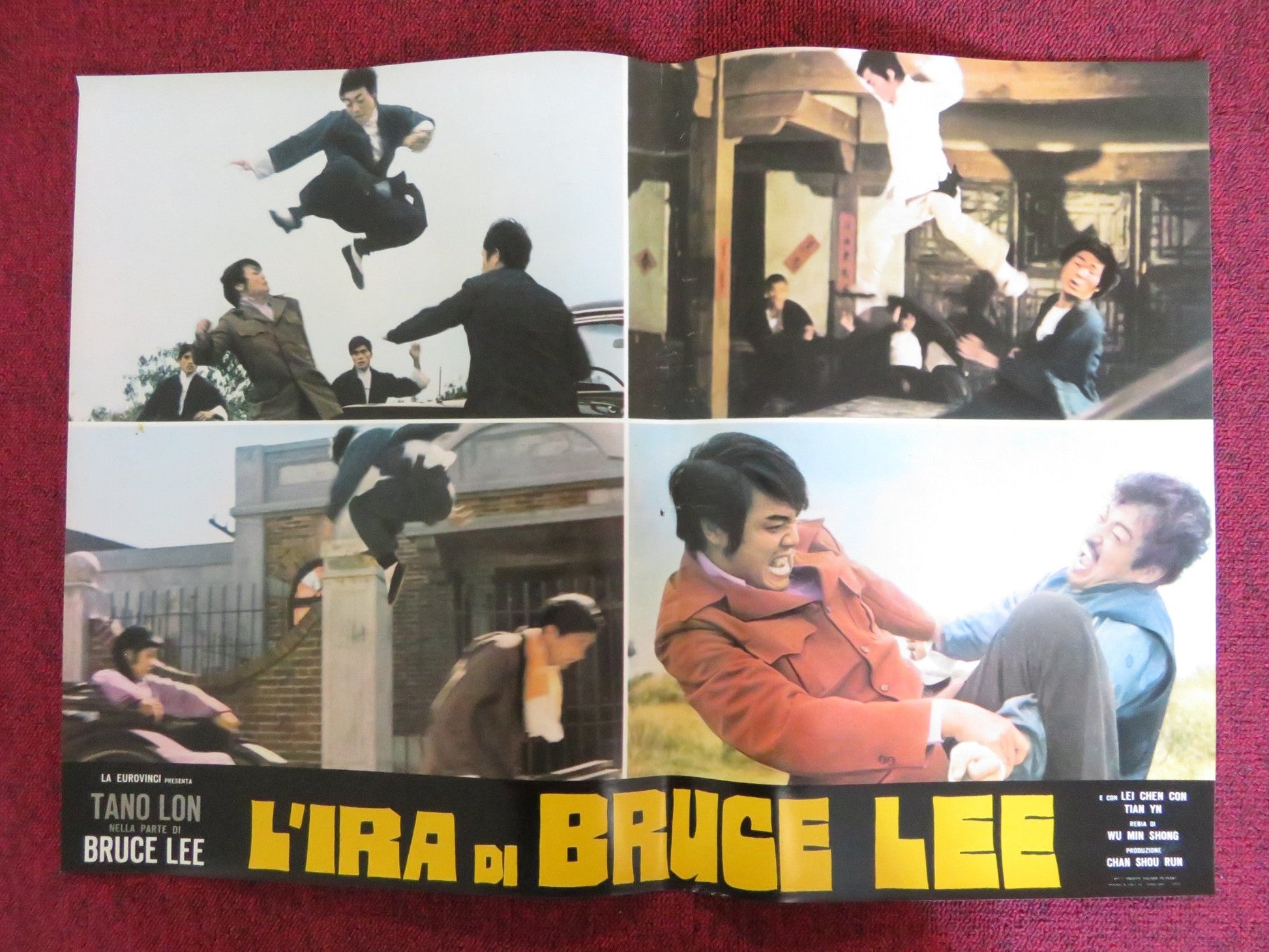 L'IRA DI BRUCE LEE - A ITALIAN FOTOBUSTA POSTER LUNG TANG YAN - YUNG TSO 1974 Rendezvous Cinema Movie posters