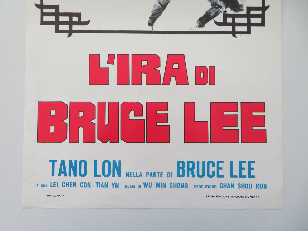L'ira Di Bruce Lee Italian Locandina Poster Lung Tang Yan-Yung Tso 1975 Movie posters