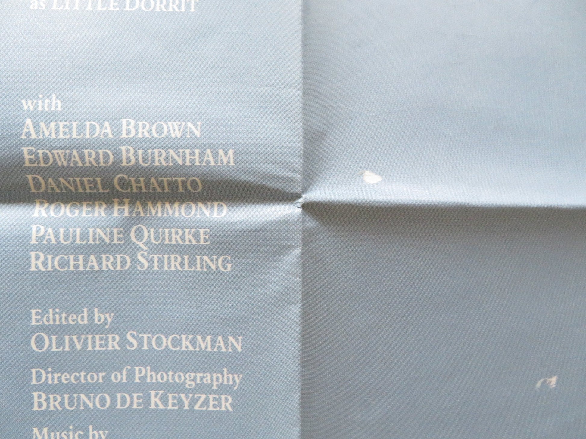 LITTLE DORRIT - B UK QUAD POSTER FOLDED DEREK JACOBI ALEC GUINNESS 1987 Rendezvous Cinema Movie posters