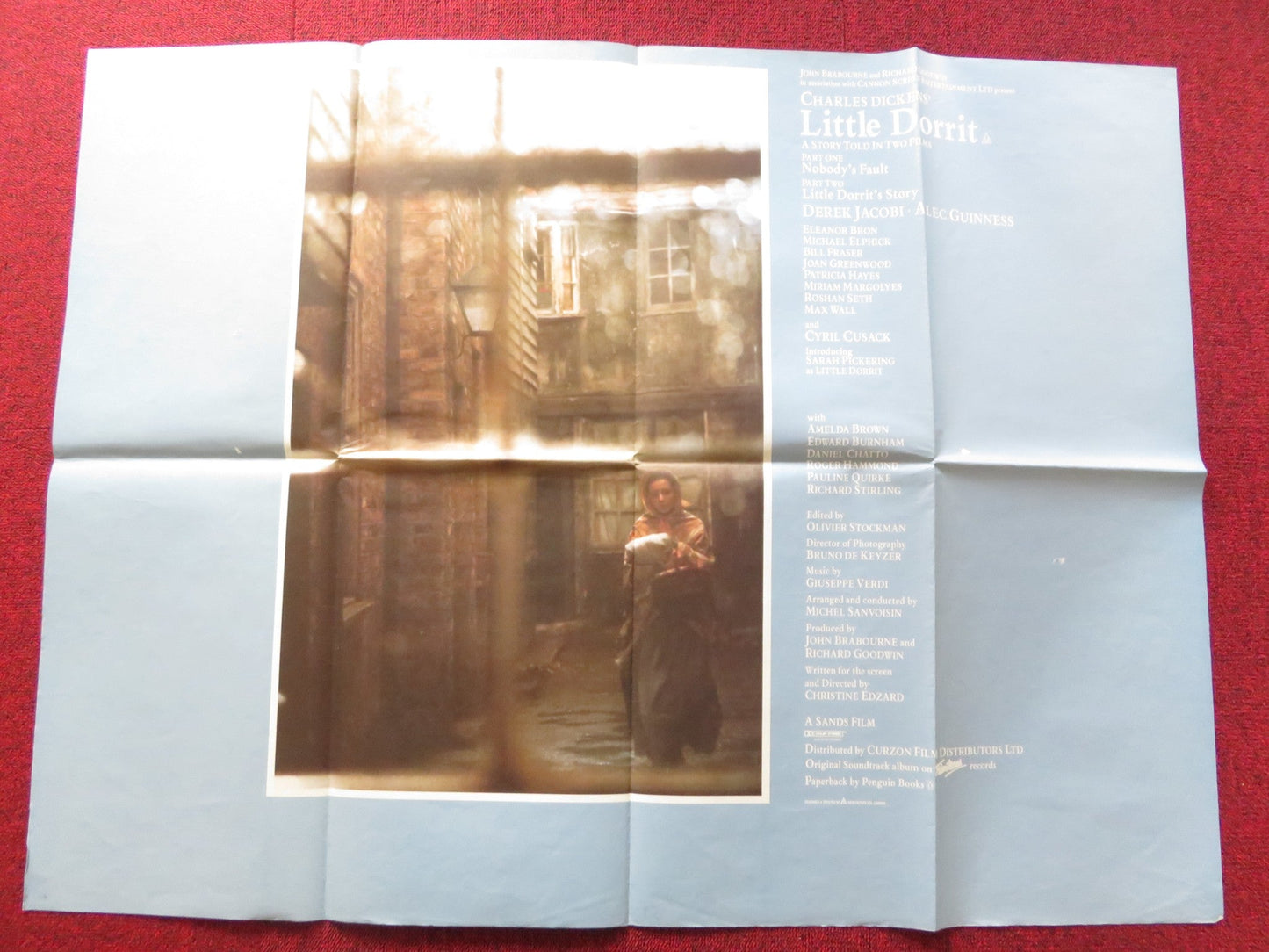 LITTLE DORRIT - B UK QUAD POSTER FOLDED DEREK JACOBI ALEC GUINNESS 1987 Rendezvous Cinema Movie posters