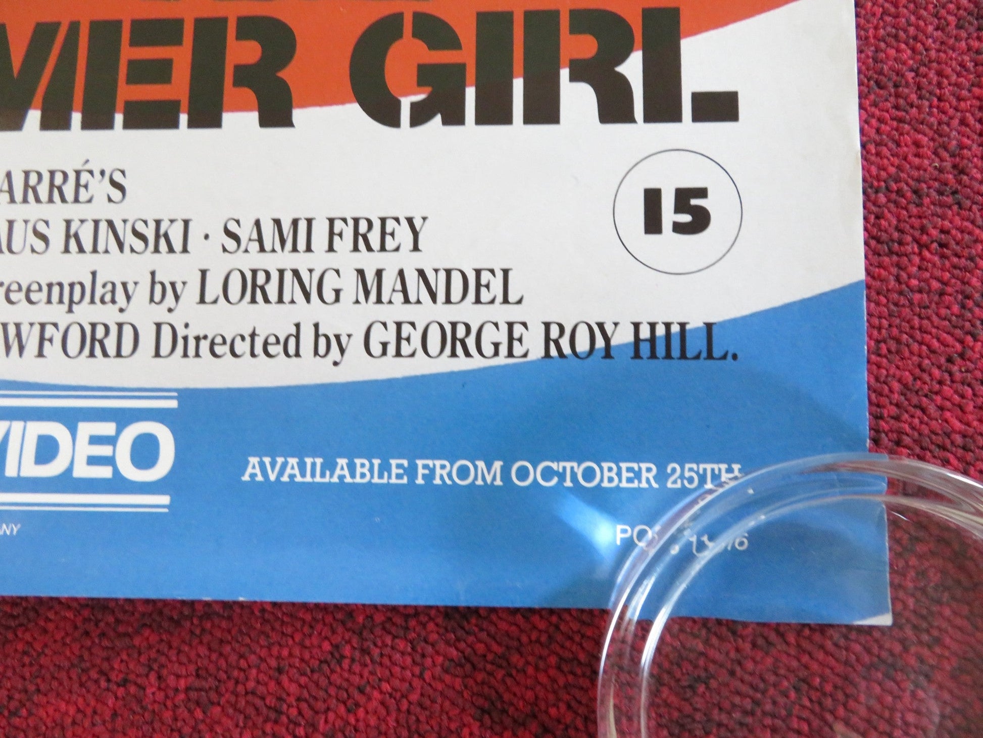 LITTLE DRUMMER GIRL VHS VIDEO POSTER ROLLED DIANE KEATON YORGO VOYAGIS 1984 Rendezvous Cinema Movie posters