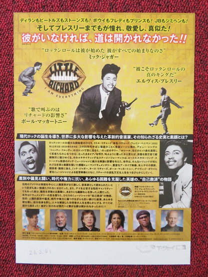 LITTLE RICHARD: I AM EVERYTHING JAPANESE CHIRASHI (B5) POSTER RICHARD BERRY 2023 Rendezvous Cinema Movie posters