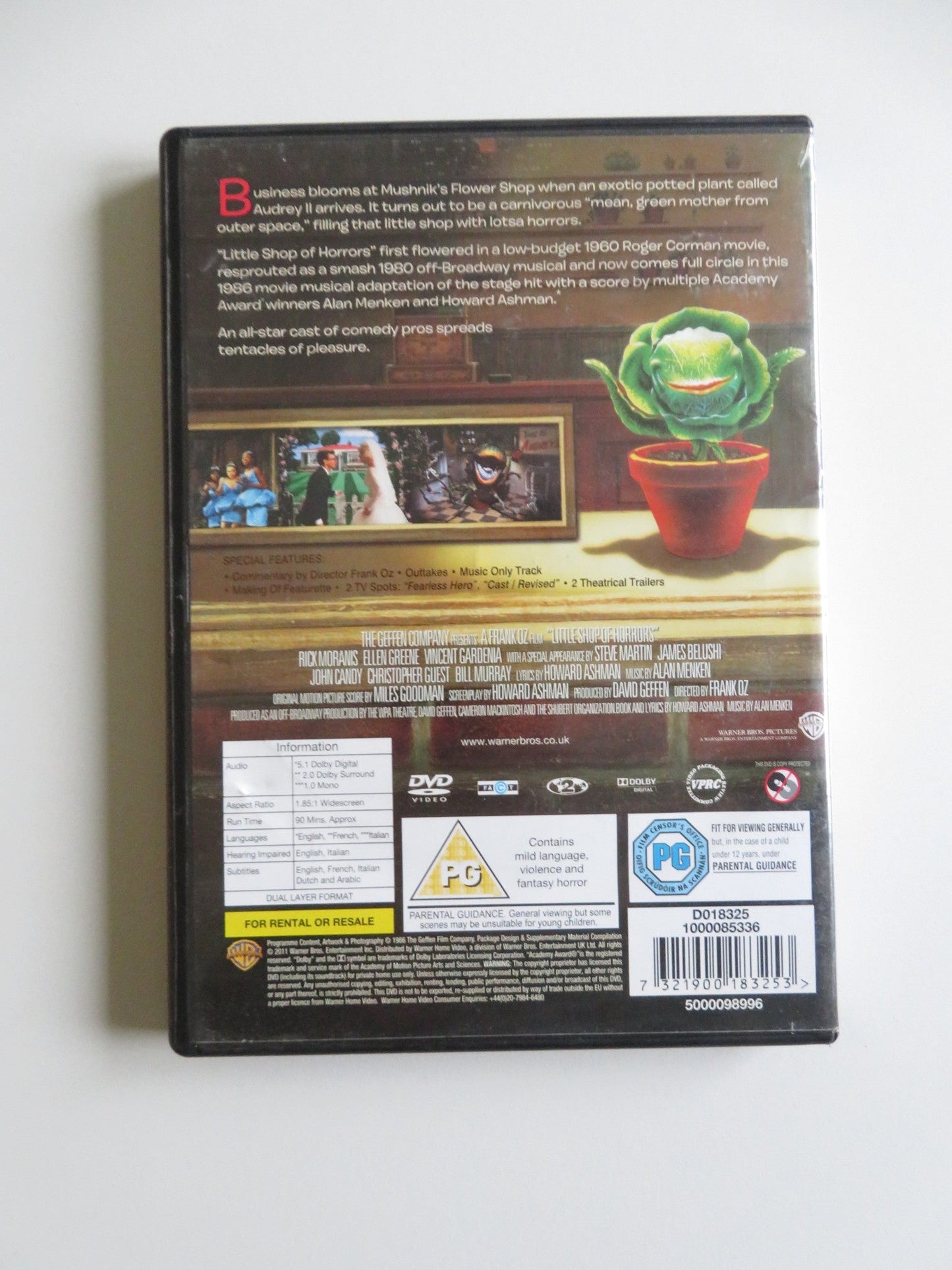 LITTLE SHOP OF HORRORS (DVD) RICK MORANIS STEVE MARTIN 1986 REGION 2 Movie posters