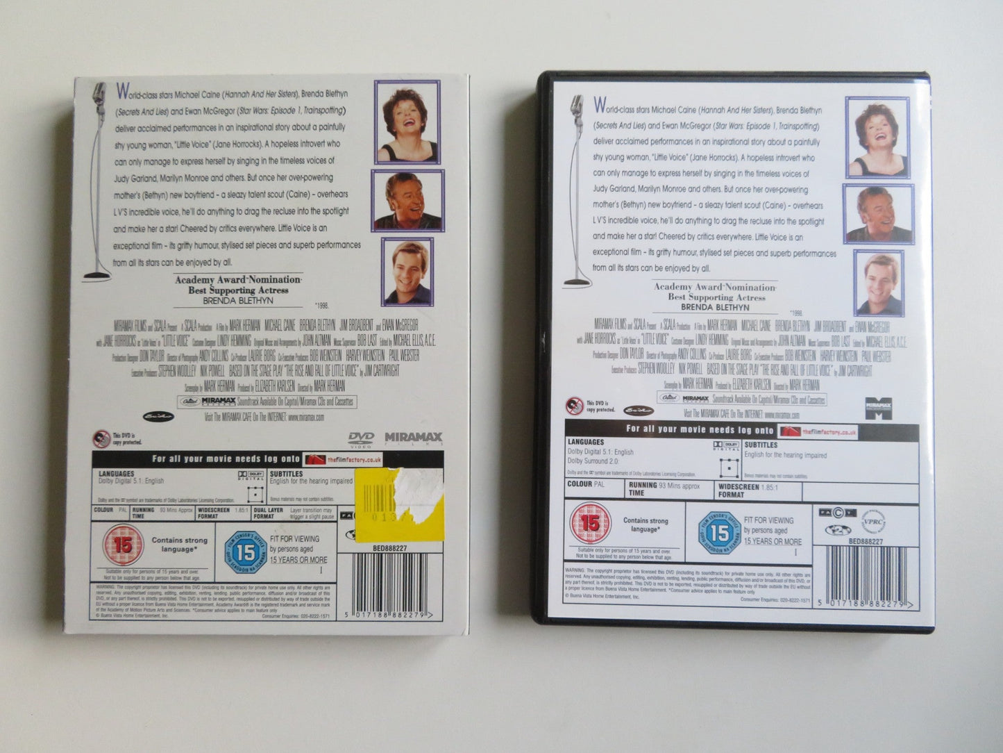 LITTLE VOICE (DVD) JANE HORROCKS MICHAEL CAINE EWAN MCGREGOR 1998 REGION 2 - Rendezvous Cinema