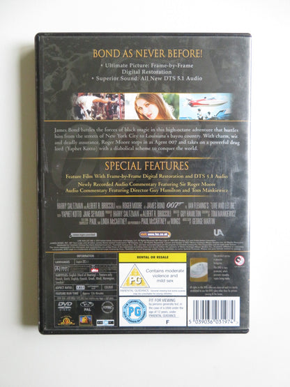LIVE AND LET DIE (DVD) ROGER MOORE JANE SEYMOUR YAPHET KOTTO 1973 REGION 2 Movie posters