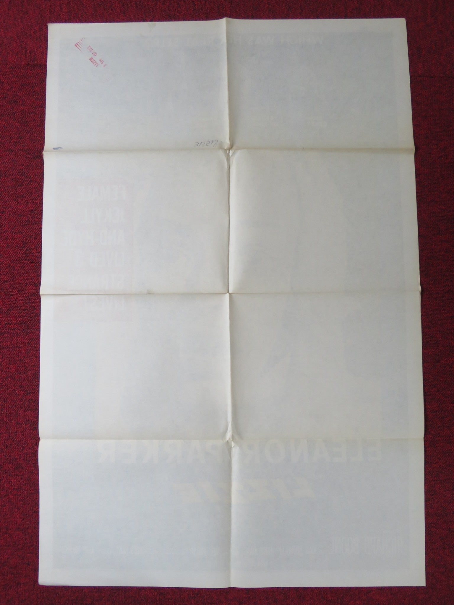 LIZZIE FOLDED US ONE SHEET POSTER ELEANOR PARKER RICHARD BOONE 1957 Rendezvous Cinema Movie posters