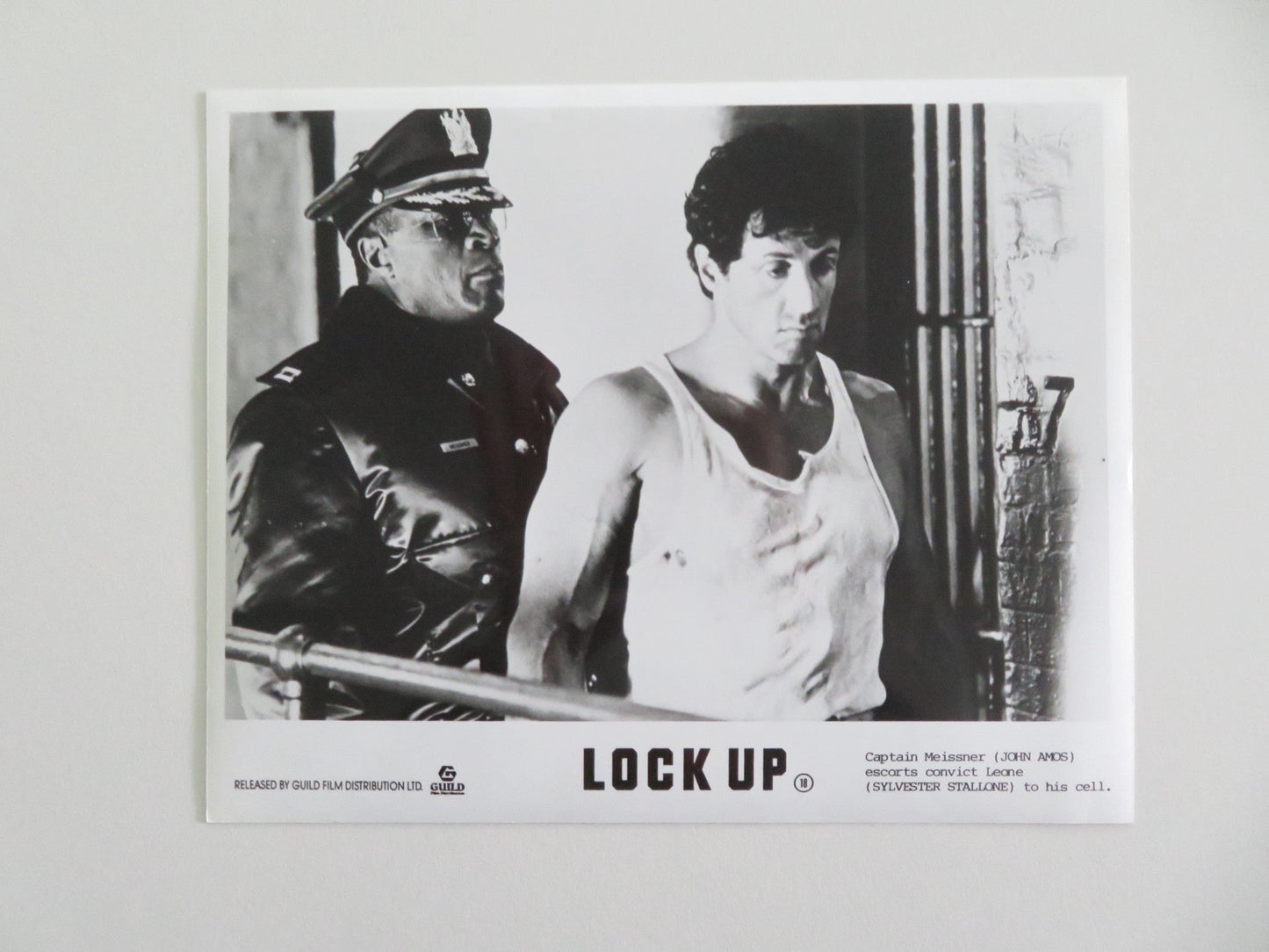 LOCK UP MOVIE STILL PHOTO LOT OF 2 SYLVESTER STALLONE JOHN AMOS 1989 Movie posters