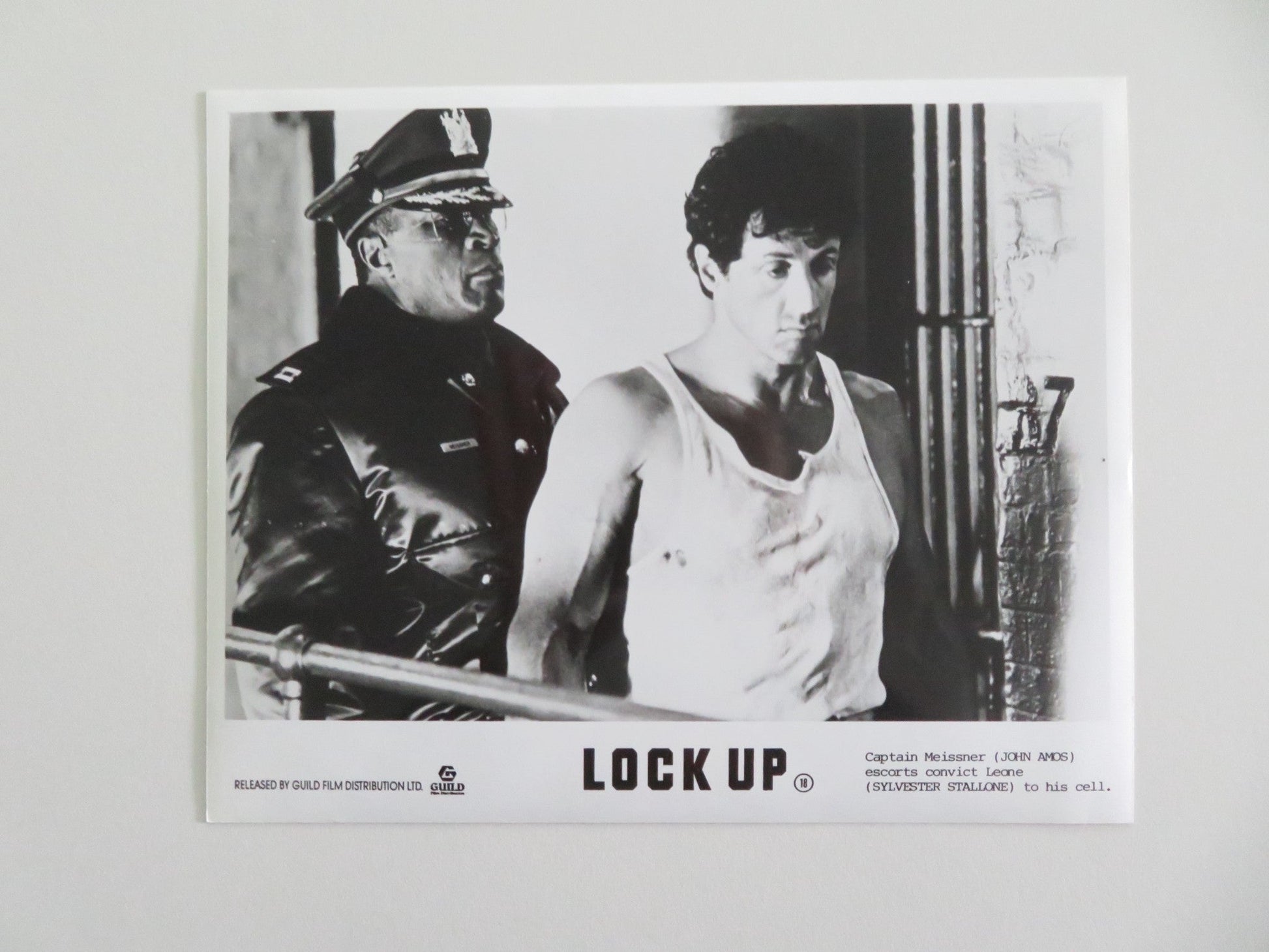 LOCK UP MOVIE STILL PHOTO LOT OF 2 SYLVESTER STALLONE JOHN AMOS 1989 Movie posters