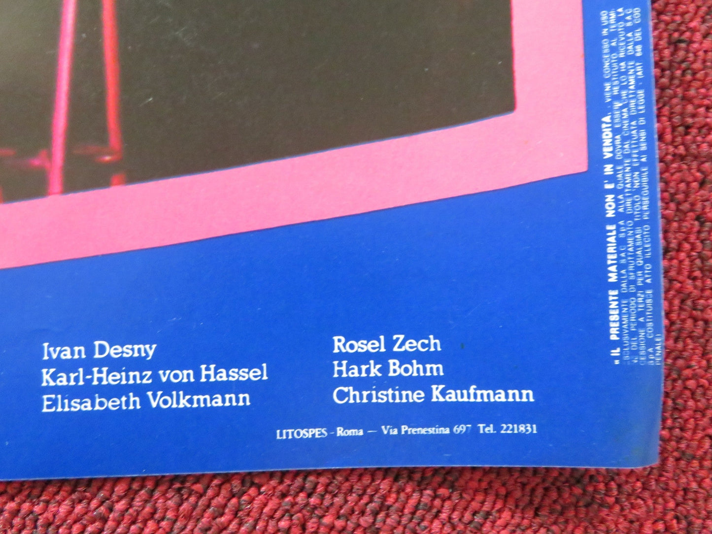 LOLA - B ITALIAN FOTOBUSTA POSTER BARBARA SUKOWA MARIO ADORF 1981 Rendezvous Cinema Movie posters