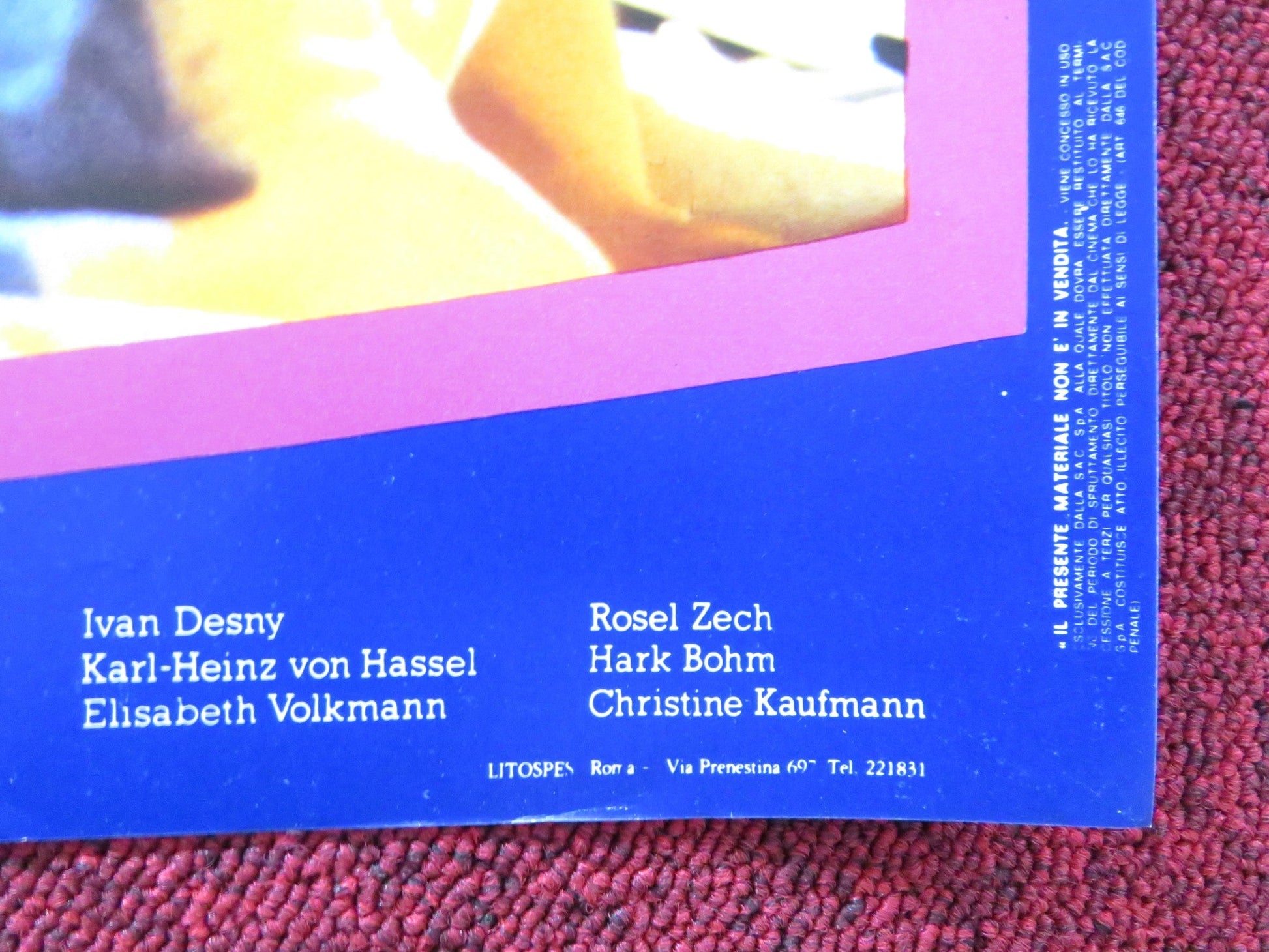 LOLA - C ITALIAN FOTOBUSTA POSTER BARBARA SUKOWA MARIO ADORF 1981 Rendezvous Cinema Movie posters