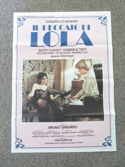 Lola's Secret Italian 2 Foglio Poster Donatella Damiani Scott Coffey 1984 Movie posters