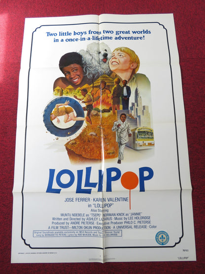 LOLLIPOP / FOREVER YOUNG, FOREVER FREE FOLDED US ONE SHEET POSTER J. FERRER 1976 Rendezvous Cinema Movie posters